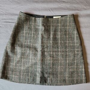 Wilfred Wool Plaid Mini Skirt